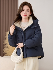 时尚气质连帽短款羽绒衣女2026年冬季新款保暖外套90%白鸭绒，女装羽绒服，姿衣坊