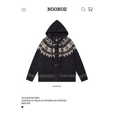 美式重磅费尔岛加厚连帽毛衣开衫外套男秋冬新款针织上衣Q110P60，男装针织衫/毛衣，电商D256-3(原A064-3)