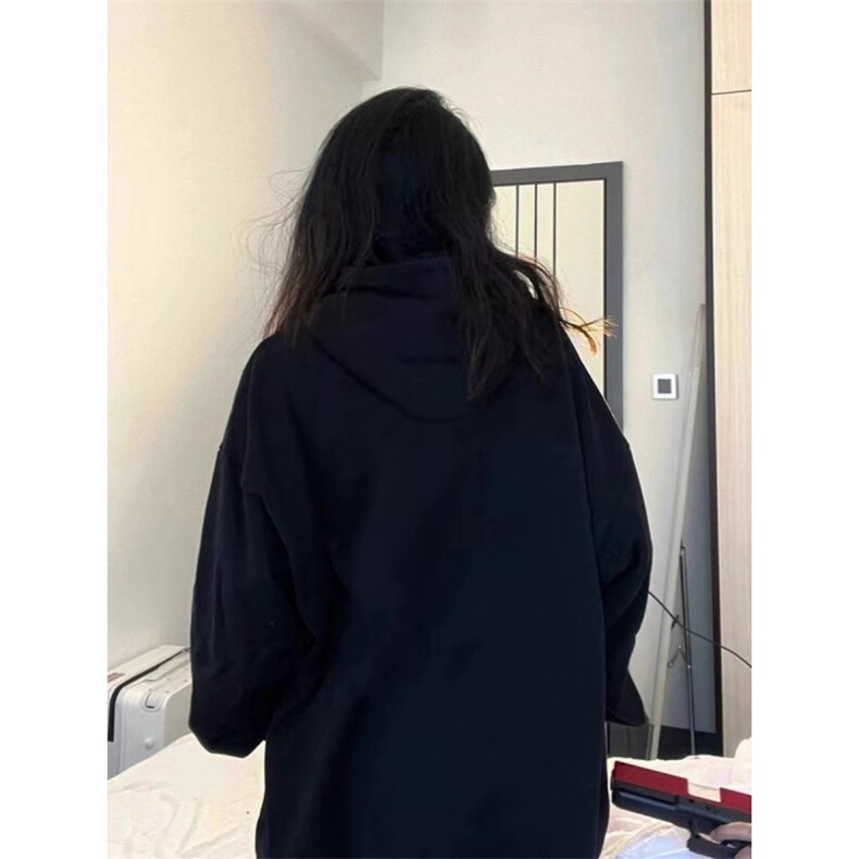 C0219-P55黑猫印花连帽秋冬卫衣男女同款上衣,男装卫衣,星座617A-2