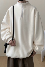 摇粒绒卫衣男D5304-TP50控68多色可选冬季纯色可二开半拉链上衣，男装卫衣，电商A102-1