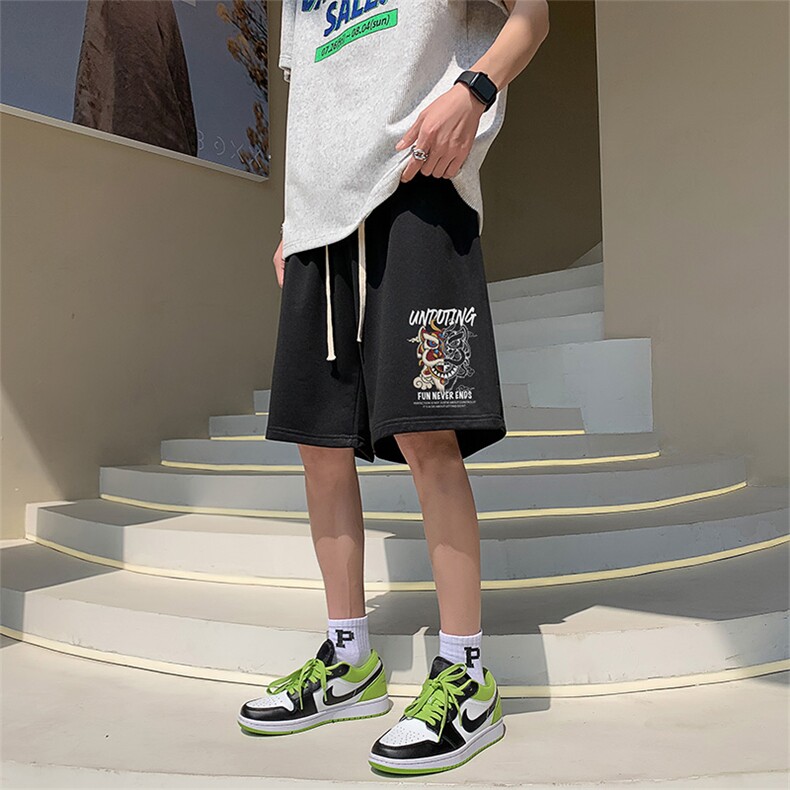 已注册龙图案直播抖音得物品质男中裤五分短裤K0586P28控39,男装牛仔裤,电商C408(原B339-1)