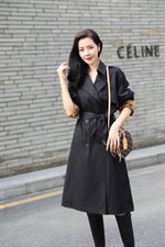 秋装气质连衣裙，风衣外套，女装连衣裙，EE