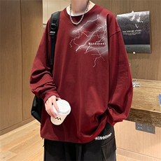 抖音得物供货量大从优可提供视频美式长袖T恤CT570特P28，男装T恤，电商A486