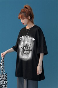 中性 夏季ins简约宽松百搭情侣圆领短袖T恤 T1023 P25控38图片