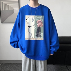 华夫格卫衣圆领卫衣男大码长袖t恤男外套HW76365-P30，男装卫衣，电商A040