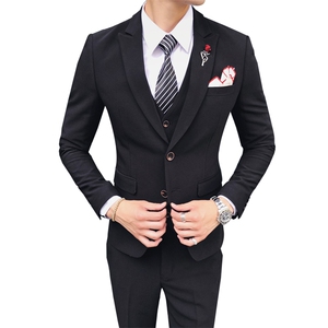 秋冬新品绅士西服套装三件套男士小西装外套A470-TZ97图片
