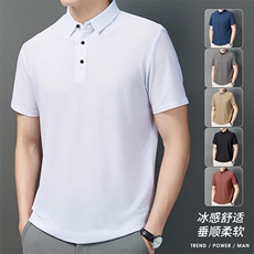 夏季新款无痕短袖Polo衫冰丝锦氨T恤HS1168-P38，男装T恤，星座1206（原A206）