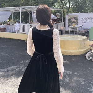 新品 2025春装丝绒高级感连衣裙2C167-810-P125-K188图片