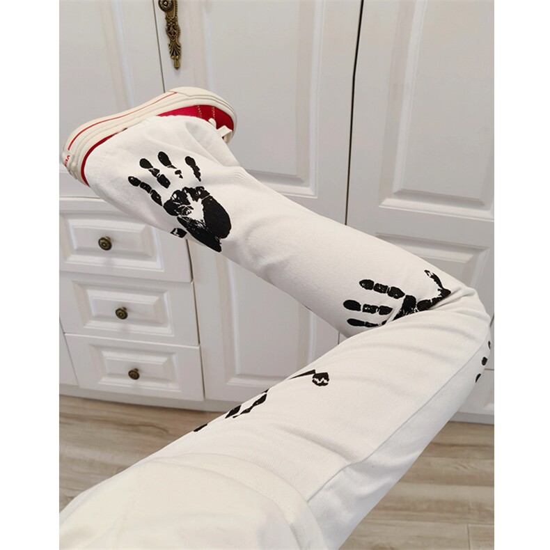 现货高品质美式高街手掌印情侣牛仔裤610A-1-YG872-特P45,男装牛仔裤,星座610A-1