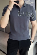 2024夏季新款英伦风高品质修身刺绣POLO衫冰丝短袖T恤男D238-p48，男装T恤，电商D303