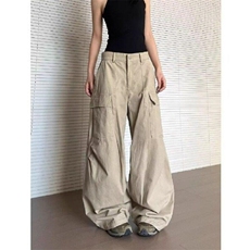 美式复古宽松直筒廓形工装裤男女潮慵懒拖地阔腿休闲裤LQ1411-P58，男装工装外套，星座1008