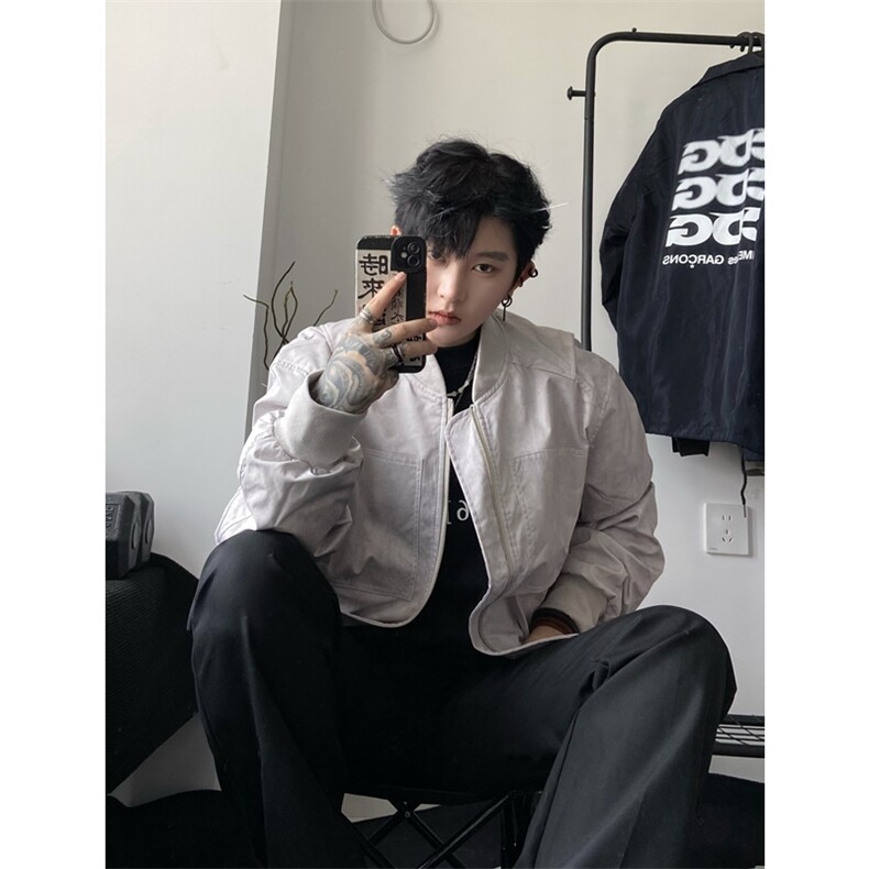 档口图短款夹克潮牌棒球服外套男女同款DY195-P80量大优,男装夹克,星座1213