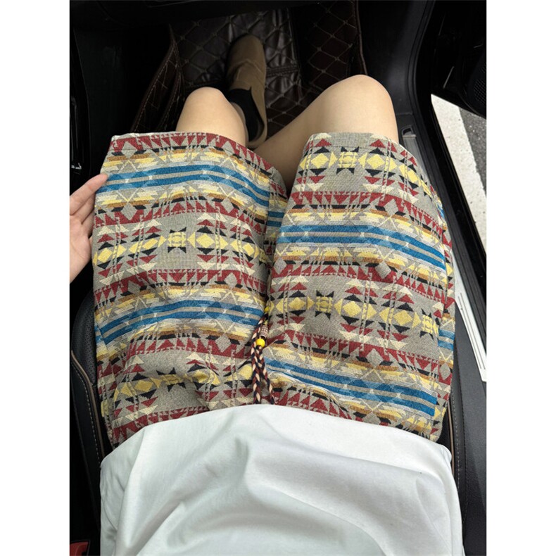 B221美式ins高街宽松民族风休闲短裤五分裤LK25557-特P28控58，男装休闲裤，电商B221