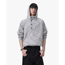 2026春季新款休闲时尚连帽百搭潮流彩虹点红色扣子卫衣D523特P48，男装卫衣，电商A335-1（原A458）