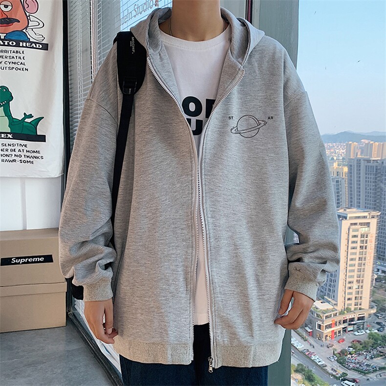 KS21238-P38 加绒-P43 连帽开衫卫衣男运动外套大码班服图片