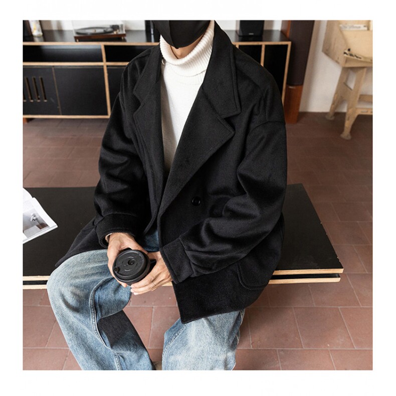羊驼绒双排扣加绒加厚毛呢大衣504-F57-P90控128（加绒P100控148,男装毛呢大衣,星座504
