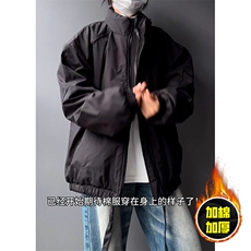现货5W件冬季三防美式高街雪山立领冲锋衣棉衣男女棉服厚夹克外套，男装夹克，电商A486