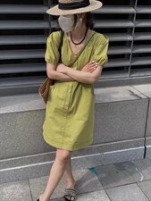 欧货同款明线裁制款连衣裙，女装连衣裙，玩美