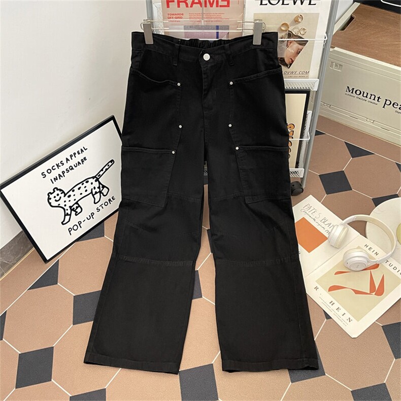 美式工装裤男复古做旧显瘦直筒百搭宽松休闲裤FXK8105P62，男装工装外套，星座1013-1