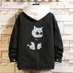 牛仔夹克男大码牛仔外套男茄克 NJ77044-P60加绒款-P75图片