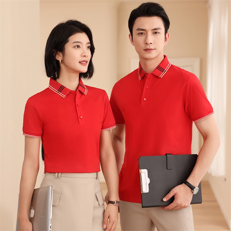 夏季团服定制LOGO冰丝200克冰氧棉短袖POLO衫男女同款上衣D662P26,男装T恤,星座1602B（原101B-1）