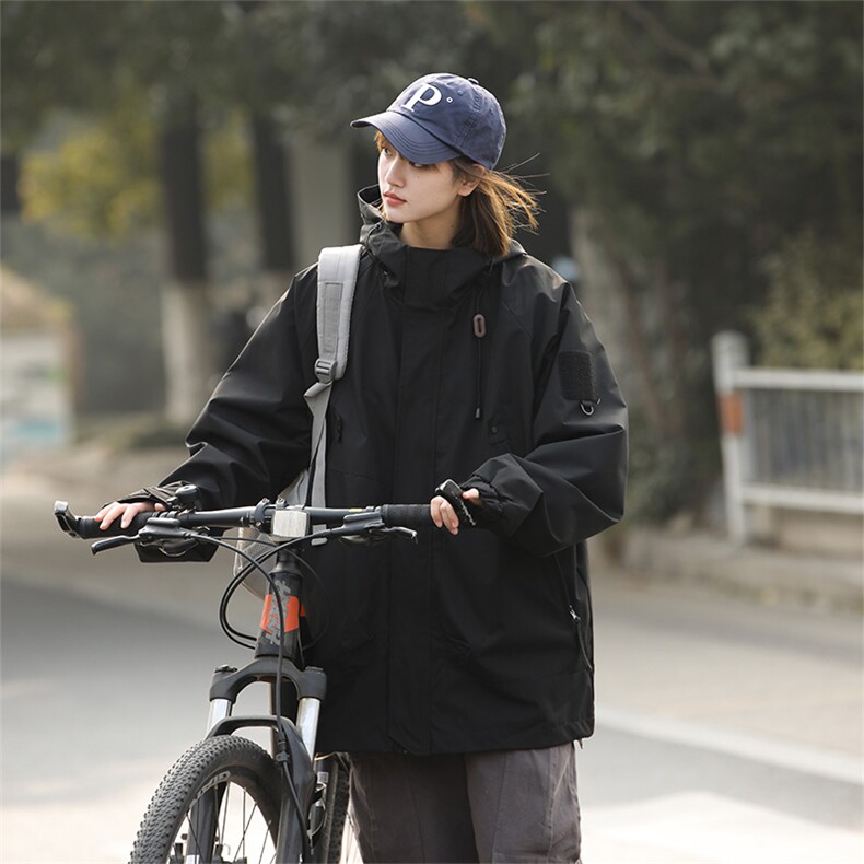 Cityboy情侣时尚连帽冲锋衣外套夹克团体班服,男装夹克,星座301D-5(原星座1415）