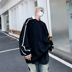 小众设计感卫衣男高街hiphop街头嘻哈潮牌宽松情侣体恤衫WA26-P42，男装卫衣，星座1008