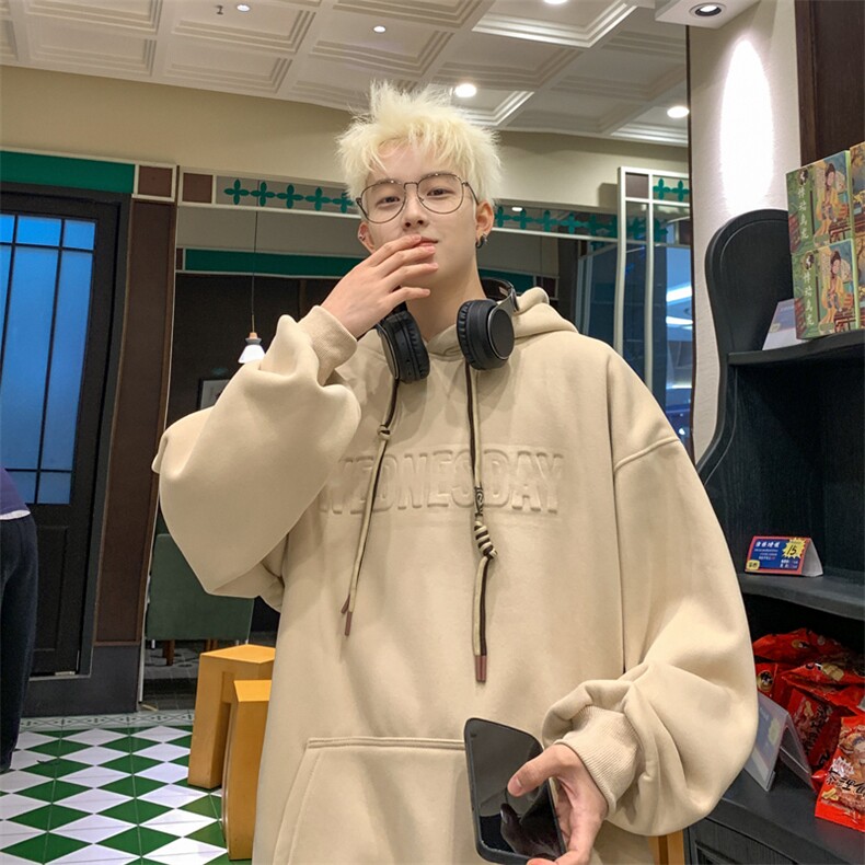 抖音品质加绒潮流立体钢印字母卫衣LMWY03JR-P60LMWY03-P55,男装卫衣,电商B325