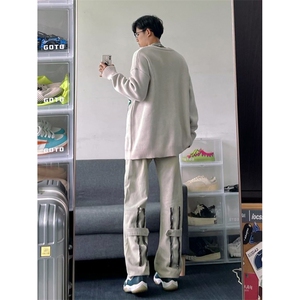 B221美式ins高街小众拉链直筒牛仔裤LK23028-P60控78