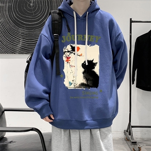 连帽卫衣男大码胖子帽衫大号运动服WY2433-P35图片