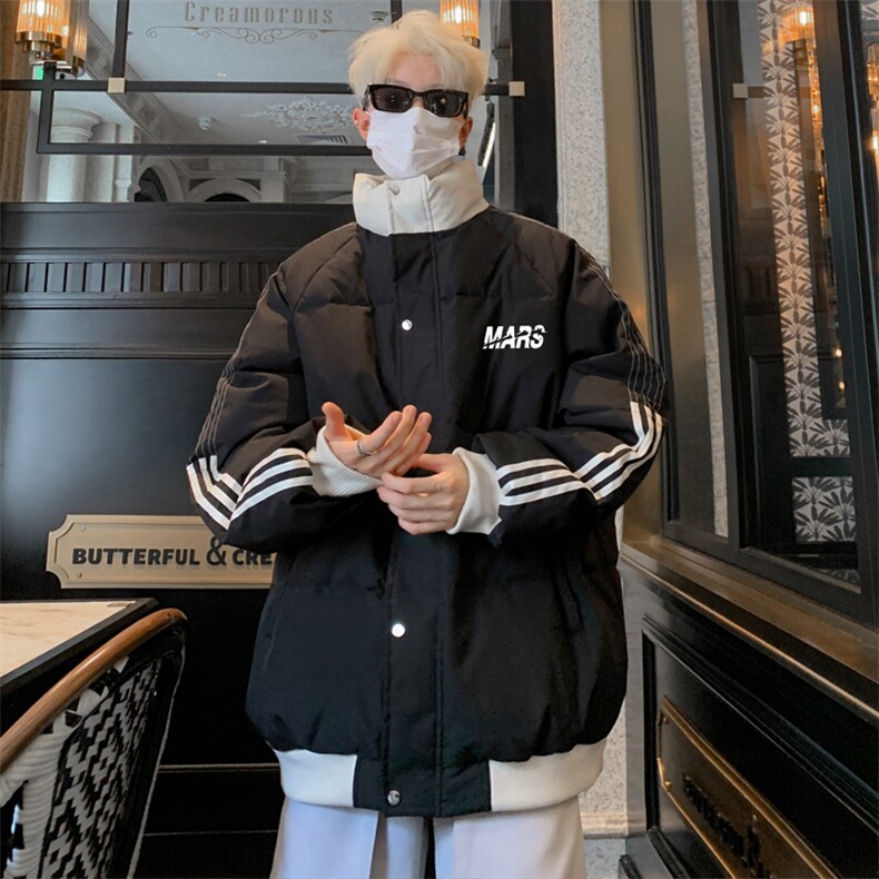 ！2025冬季新款男士撞色棉服加厚保暖情侣棉衣MY209特P80,男装棉衣,电商B220