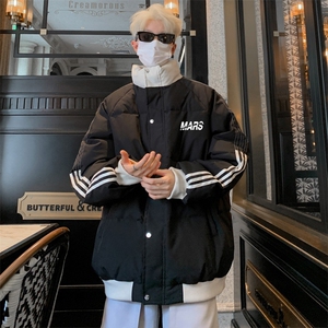 ！2025冬季新款男士撞色棉服加厚保暖情侣棉衣MY209特P80图片