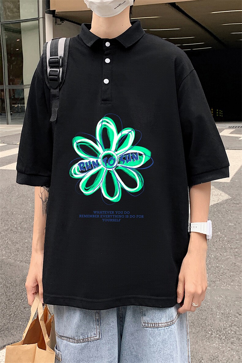 PL57170-P35翻领短袖polo衫男大码胖子半袖t恤男有领保罗衫模特,男装Polo衫,电商A040