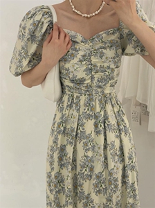 碎花长裙图片
