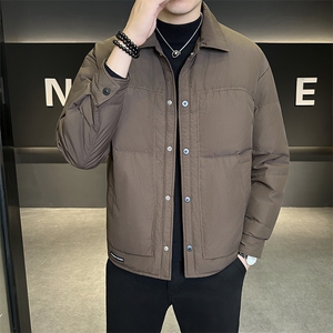 新款男士小翻领羽绒服夹克加厚防寒309B-3-81062-P185图片