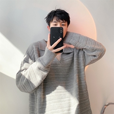 毛衣男秋冬新款港风宽松针织毛衫MYA8-P58，男装针织衫/毛衣，星座214-3