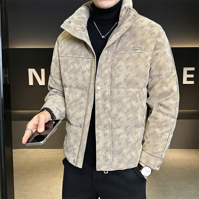 标50羽绒服男白鸭绒保暖外套PU皮字母印花上衣B317/Y539/P215,男装羽绒服,电商B317