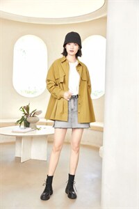 韩版短风衣，两色两码,女装风衣,衣例