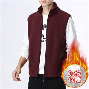 M-8XL男立领加绒加厚摇粒绒马甲背心 5032-1_9809P50图片