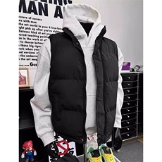 现货5W件冬季三防硬挺boxy短款立领棉衣马夹外套加厚马甲保暖棉服，男装棉衣，电商A486