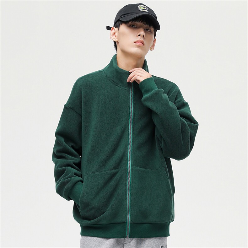 奥粒绒外套基础纯色休闲百搭开衫立领卫衣男女同款EY-3662-P85，女装短外套，电商B306