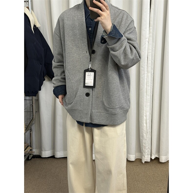 抖音得物高品质二开26春季美式潮牌宽松卫衣开衫日系肌理男女外套,女装短外套,电商A443