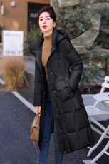 【现货充足】2024新款冬装加厚长款连帽羽绒服白鸭绒帽子可拆卸，女装羽绒服，尚洛菲