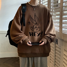 圆领卫衣男大码加厚加绒长袖t恤男S6179-P28加绒款-P33，男装卫衣，电商A040