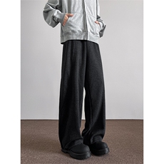 8XL-M高品质含羊毛！雪尼尔卫裤加厚休闲阔腿裤男K9117P108控138，男装休闲裤，电商D206-1