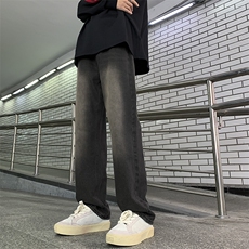 2024春夏季新款潮牌做旧黑休闲宽松直筒长裤子D321-NK940P60，男装休闲裤，电商D321