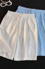 8XL-M特大码冰丝透气垂感短裤男篮球运动五分裤DK1507P30控48，男装休闲裤，电商D206-1