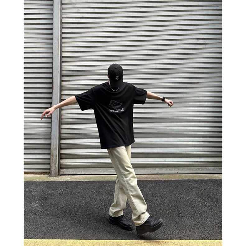 B221美式ins高街小众百搭纯色微喇牛仔裤LK22087-P55控78,男装牛仔裤,电商B221