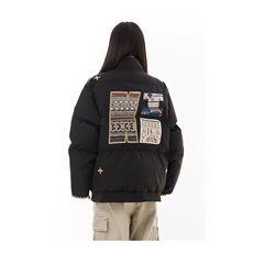 潮民族风棉服男女冬季情侣装刺绣棉衣外套面包服DT999P92，男装棉衣，星座1013-5