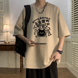 麂皮绒短袖t恤男大码半袖男 JD82421-P25图片